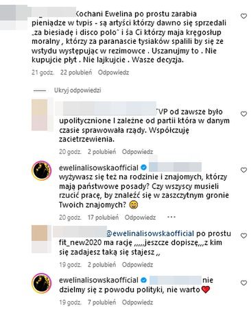 Ewelina Lisowska odpowiada na krytykę fanów