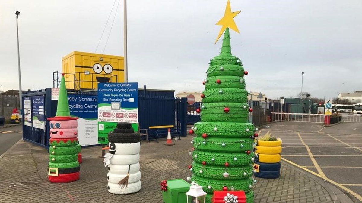 Centrum recyklingu przekształcone w świąteczną krainę