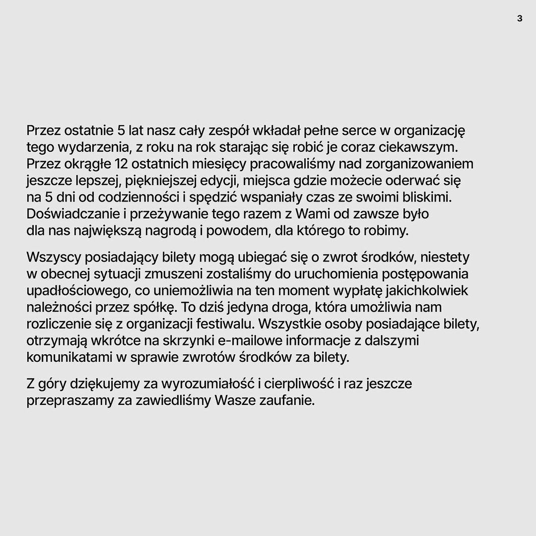 Fest Festival odwołany