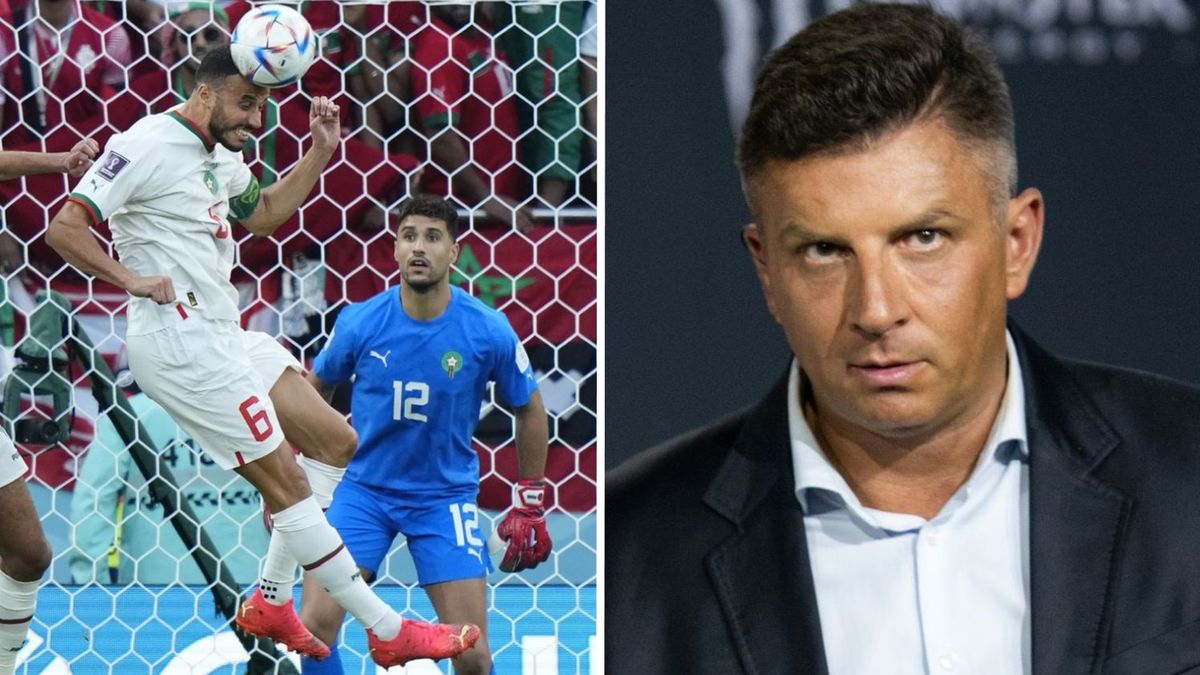 Getty Images / Jose Breton/Pics Action/NurPhoto  / Foto Olimpik/Nur Photo / Na zdjęciu: Munir El Kajoui (nr 12), bramkarz reprezentacji Maroka oraz Mateusz Borek