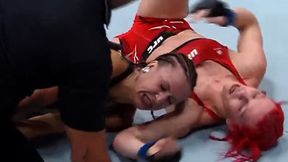 Przerażający widok. Zawodniczka UFC nie chciała się poddać [WIDEO]