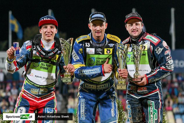 Chris Harris na podium turnieju w Rybniku