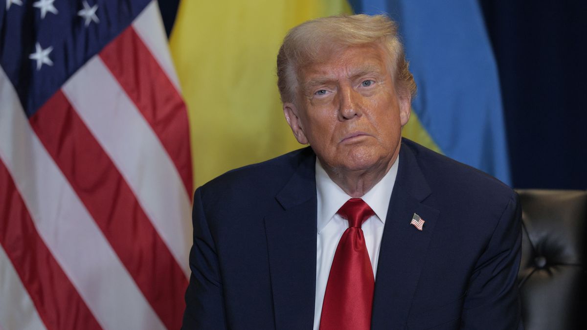 Donald Trump podczas spotkania z Zełenskim