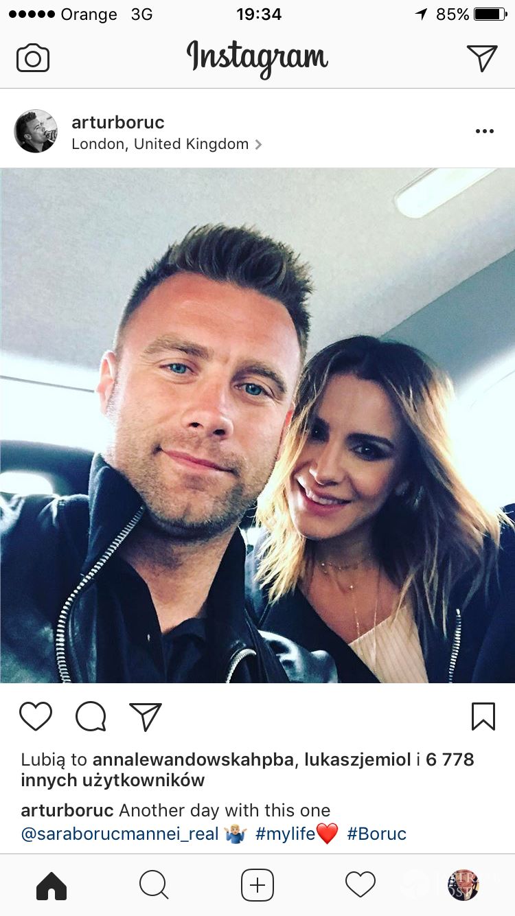 Artur Boruc z żoną Sarą