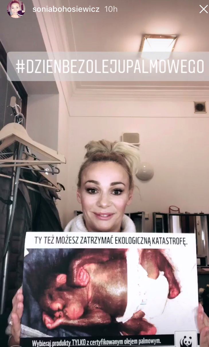 Sonia Bohosiewcz - Dzień bez oleju palmowego, akcja WWF Polska