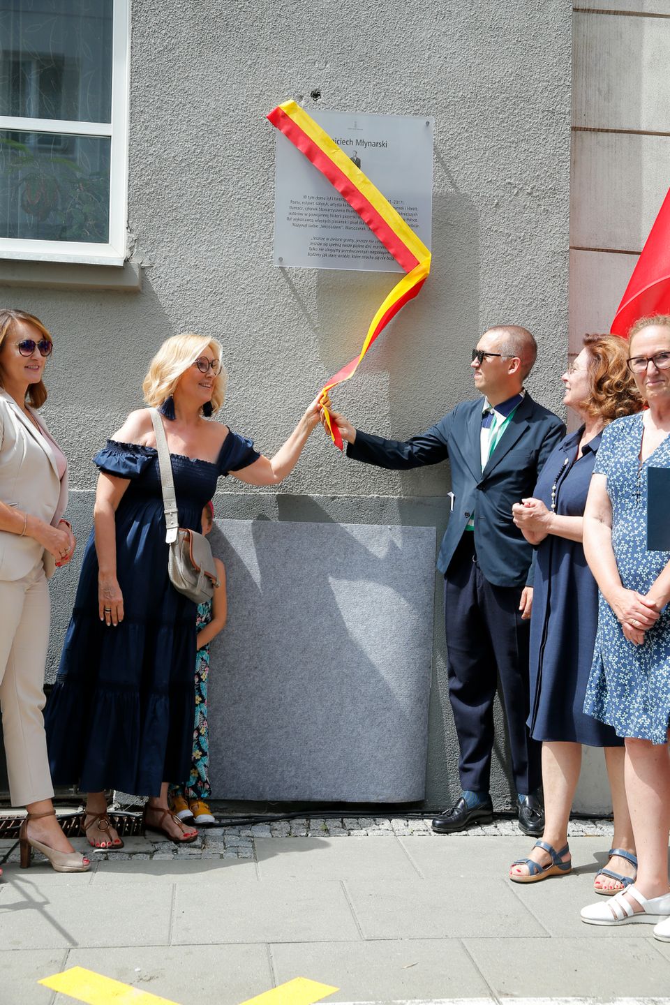Jan Młynarski, Agata Młynarska - Odsłonięcie tablicy Wojciecha Młynarskiego