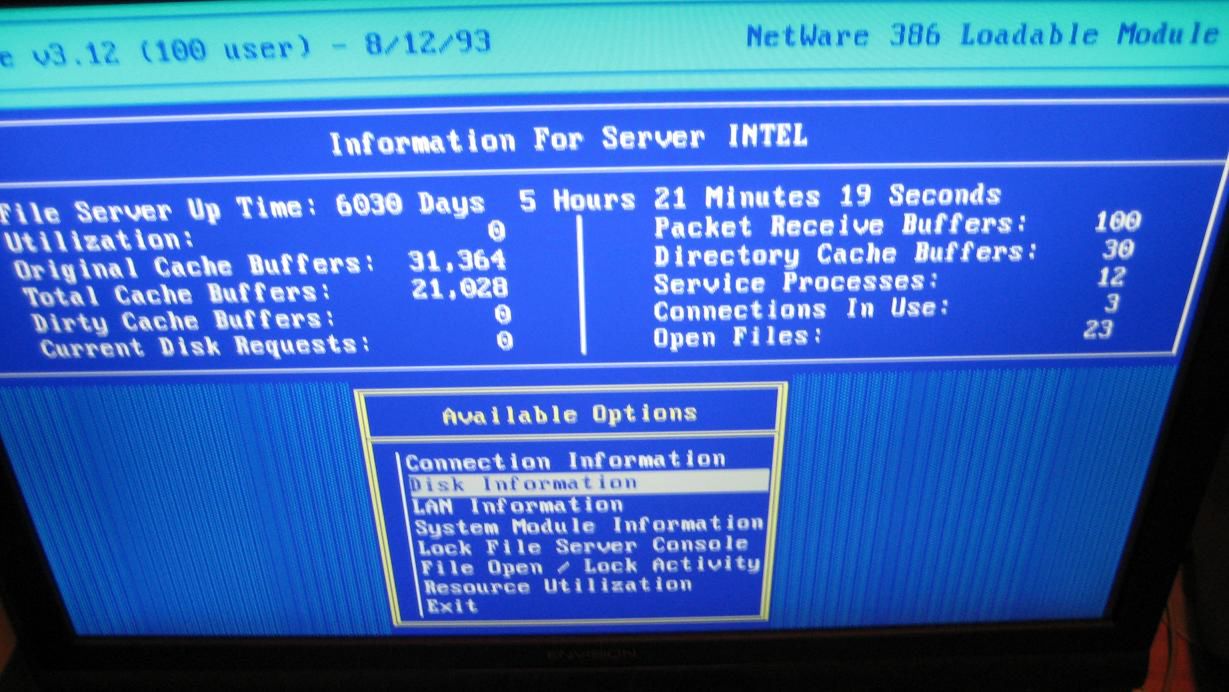 Novell Netware 386: ponad 16 lat na chodzie
