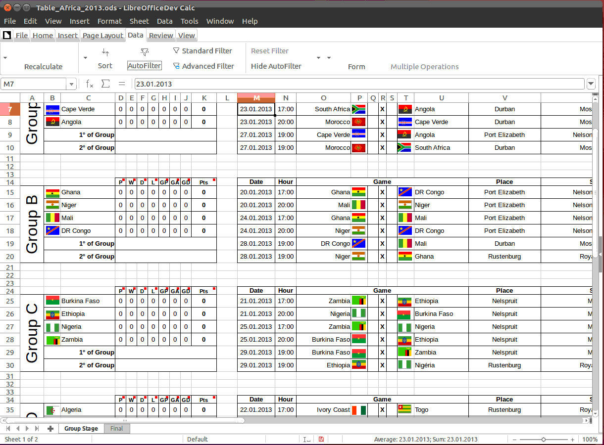 Od niedawna Notebookbar działa też w arkuszu Calc