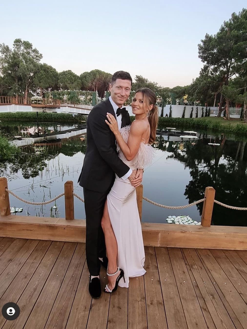 Anna Lewandowska i Robert Lewandowski - wesele Alego Safaka Ozturka i Paoli Mainelli