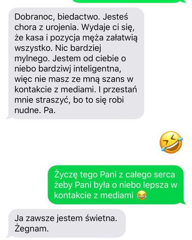 Edyta Pazura publikuje SMS-y od opiekunki