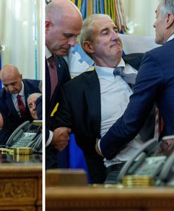 Trump poderwał się z miejsca. Jego gość stracił przytomność