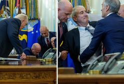 Trump poderwał się z miejsca. Jego gość stracił przytomność