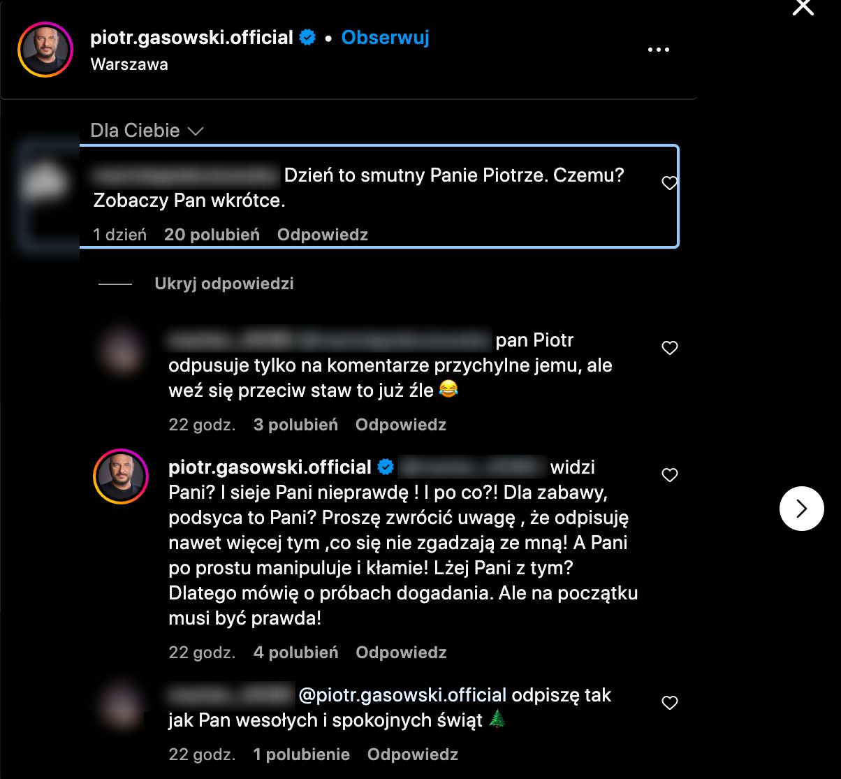 Piotr Gąsowski pod atakiem zwolenników prawicy. Padły mocne słowa