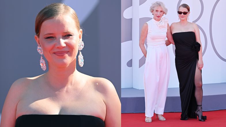 Joanna Kulig odsłania ramiona i nogę na festiwalu w Wenecji
