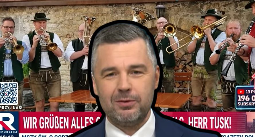 U Rachonia propaganda jak w TVP Info za PiS. Życzenia dla Tuska po niemiecku