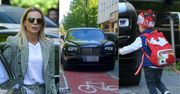 Izabela Janachowska BARYKADUJE ścieżkę rowerową Rolls-Roycem za dwa miliony, odbierając "księcia" Christophera (ZDJĘCIA)