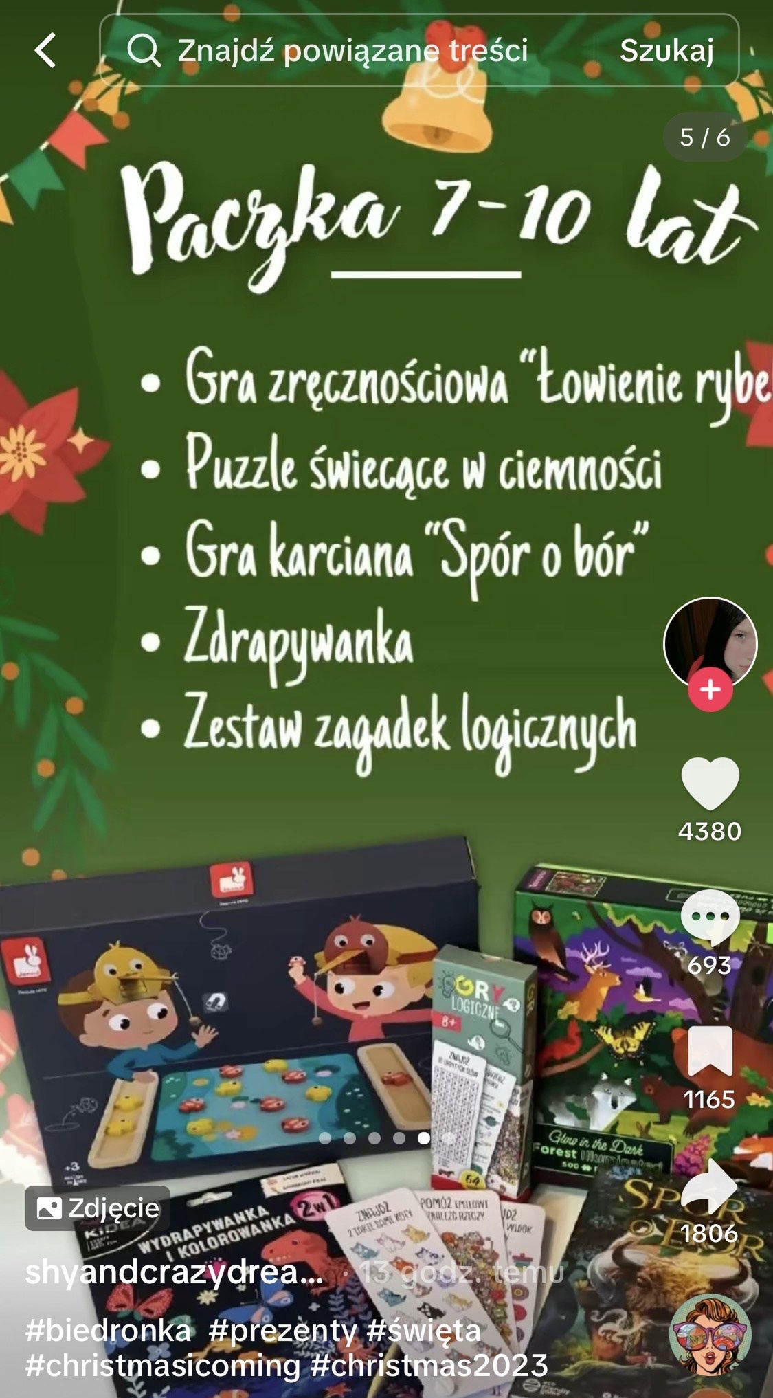 Zawartość paczek świątecznych dla pracowników Biedronki i ich dzieci