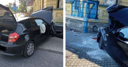 Opolskie. BMW wbiło się w kamienicę w Kędzierzynie-Koźlu
