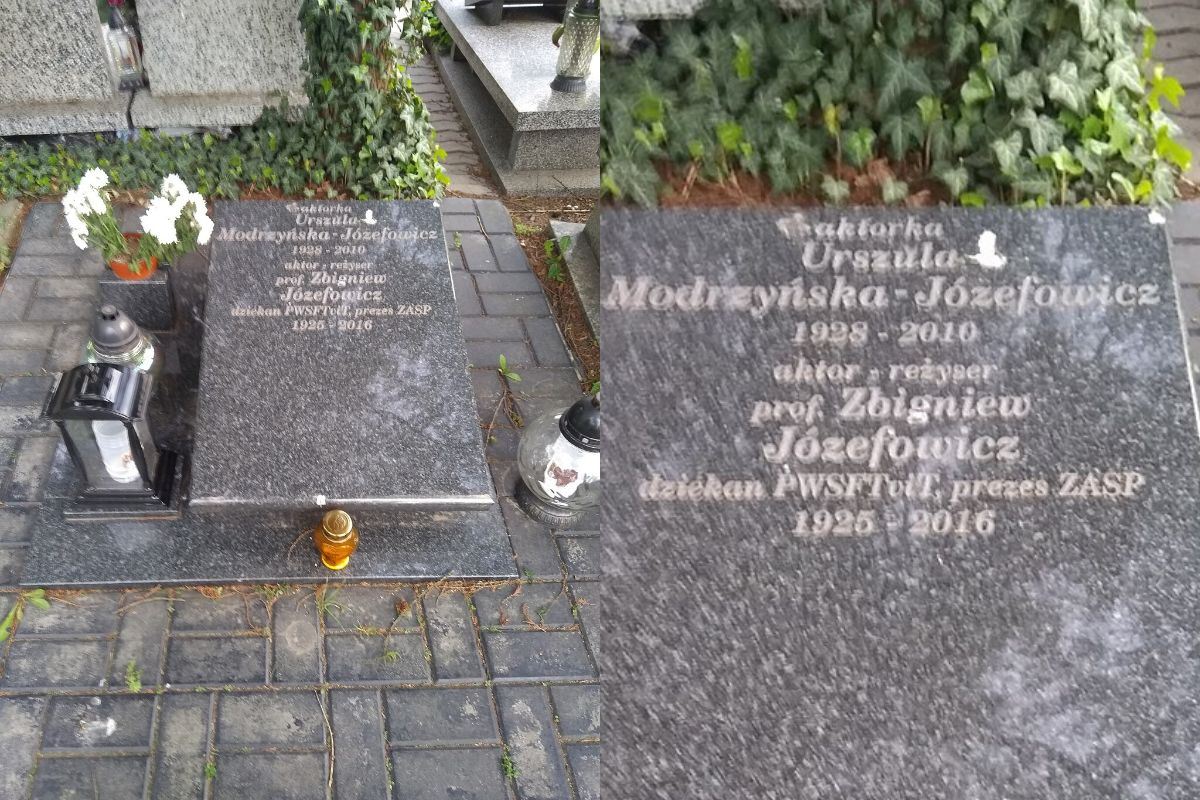 Grób Urszuli Modrzyńskiej i Zbigniewa Józefowicza