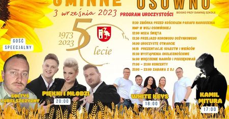 Dożynki w Osownie 2023. Wystąpią: Piękni i Młodzi, Kamil Mitura, Sołtys Lubelszczyzny