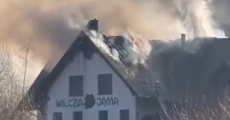 Pożar w Bieszczadach. Karczma Wilcza Jama w ogniu