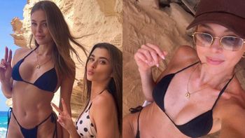 Odziane w bikini Joanna Opozda z siostrą smażą się na plaży w Hiszpanii. Widać podobieństwo? (FOTO)