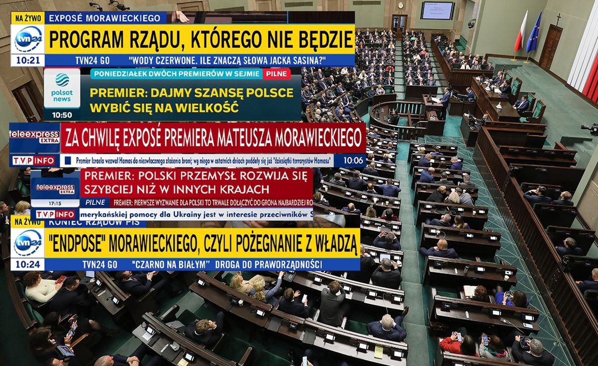 Paski telewizyjne podczas posiedzenia Sejmu