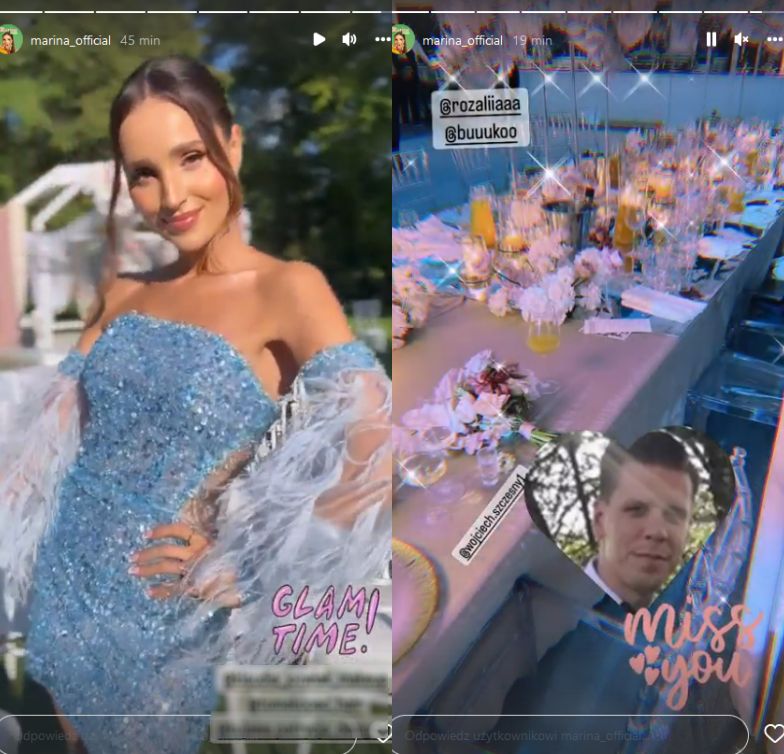Marina Łuczenko na weselu przyjaciółki