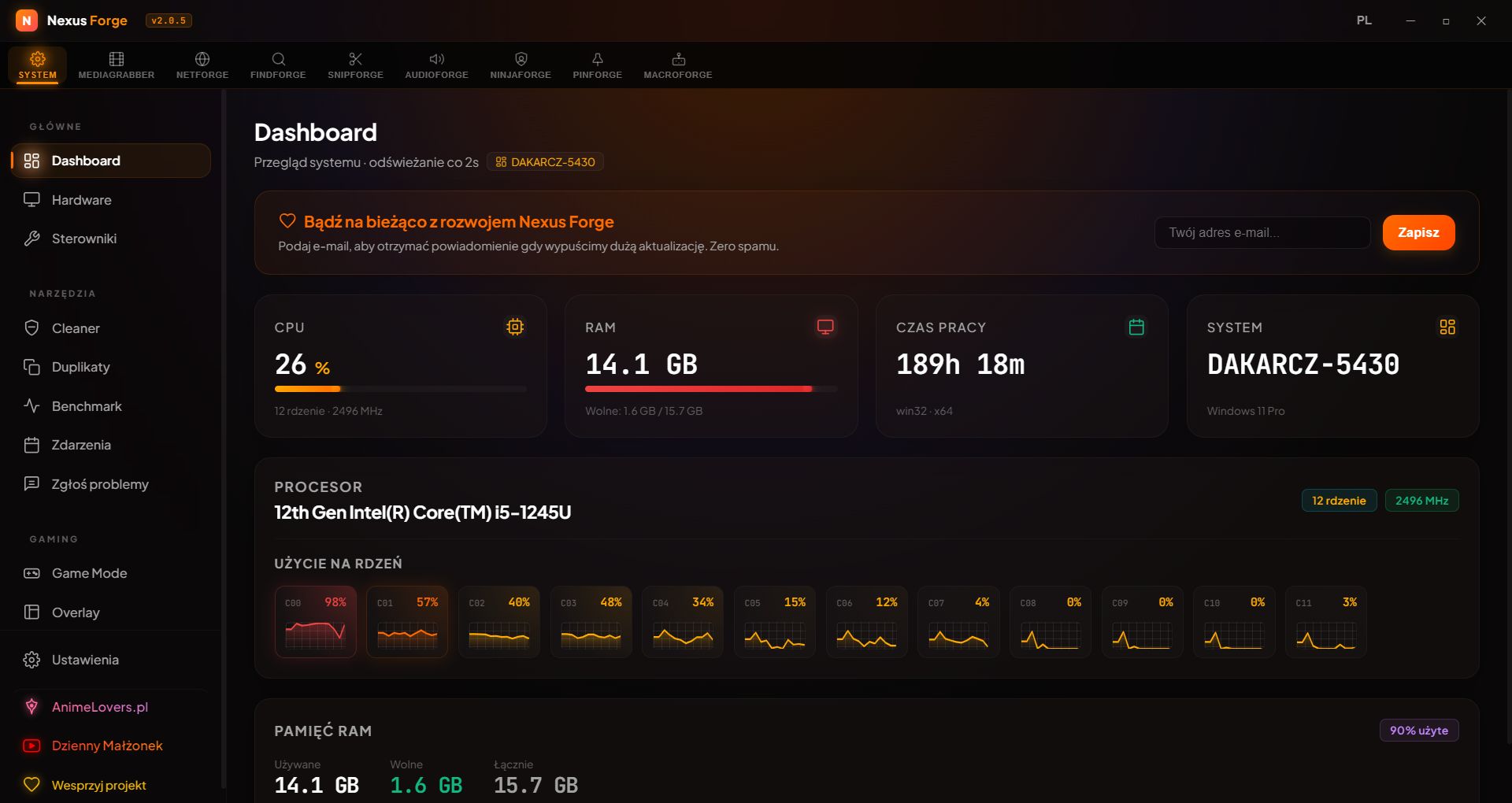 Nexus Forge – kontroluj Windowsa w jednym miejscu