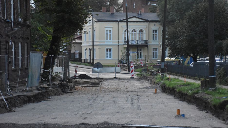 Trwa przebudowa ulicy Jagiellońskiej w Malborku