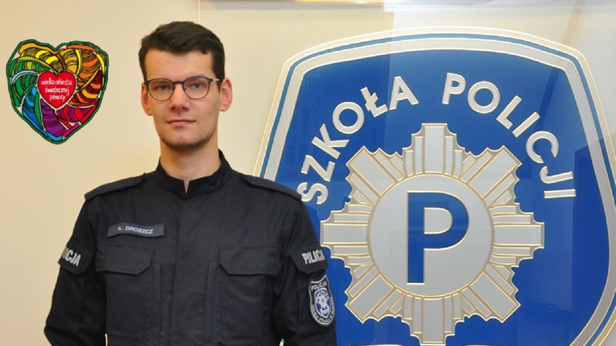 Policjant uratowął staruszkę.