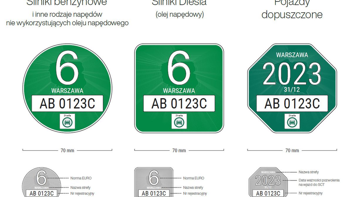 Takie naklejki pozwalałyby szybko zidentyfikować rodzaj paliwa i normę emisji spełnianą przez auto