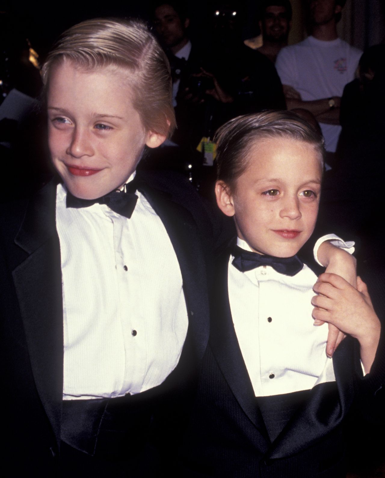 Bracia Macaulay i Kieran Culkin, znany przede wszystkim z "Sukcesji", w 1991 r.