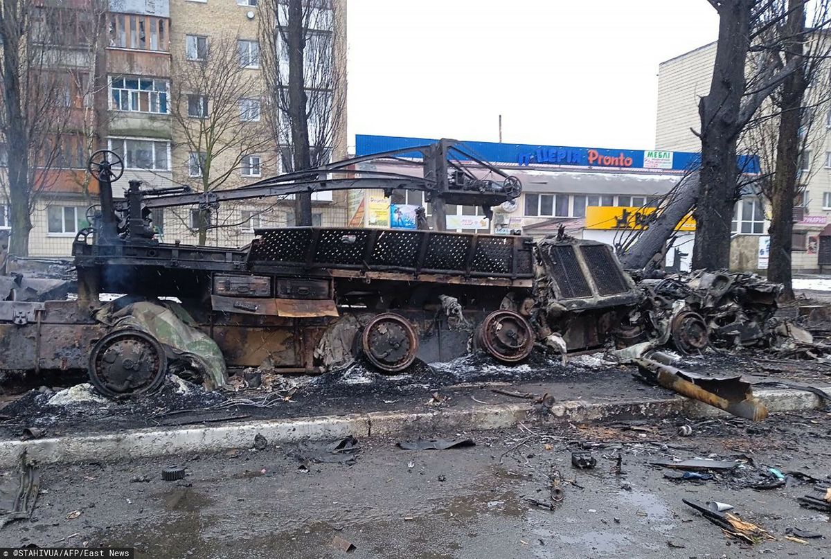 Zniszczenia w Borodziance od Kijowem 