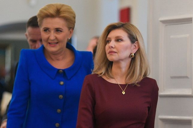 Agata Kornhauser-Duda i Ołena Zełenska w Pałacu Prezydenckim