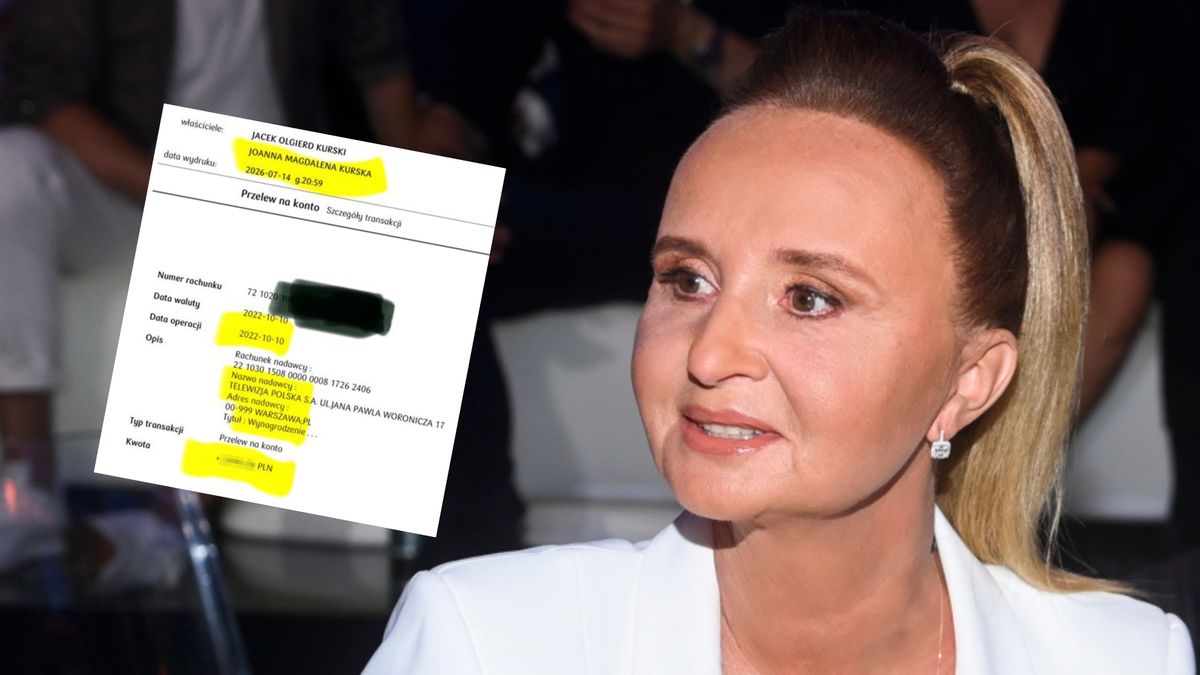 Joanna Kurska pokazała przelew z TVP
