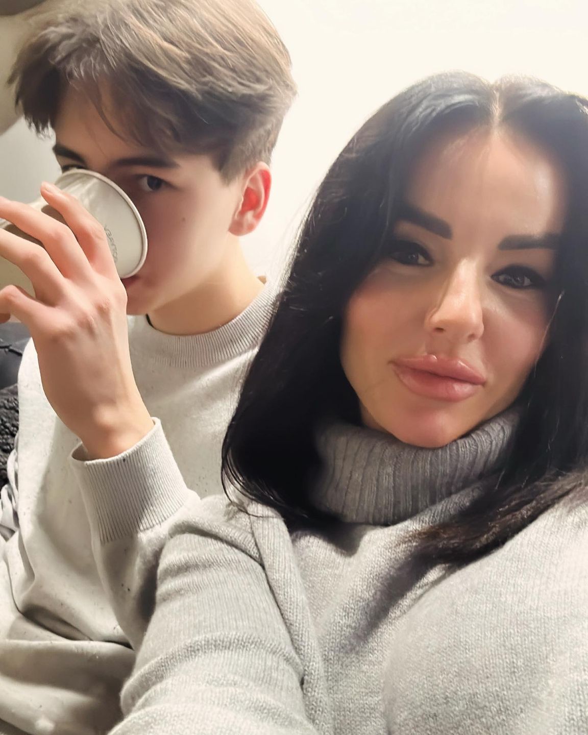 Julia Wołkowa z synem