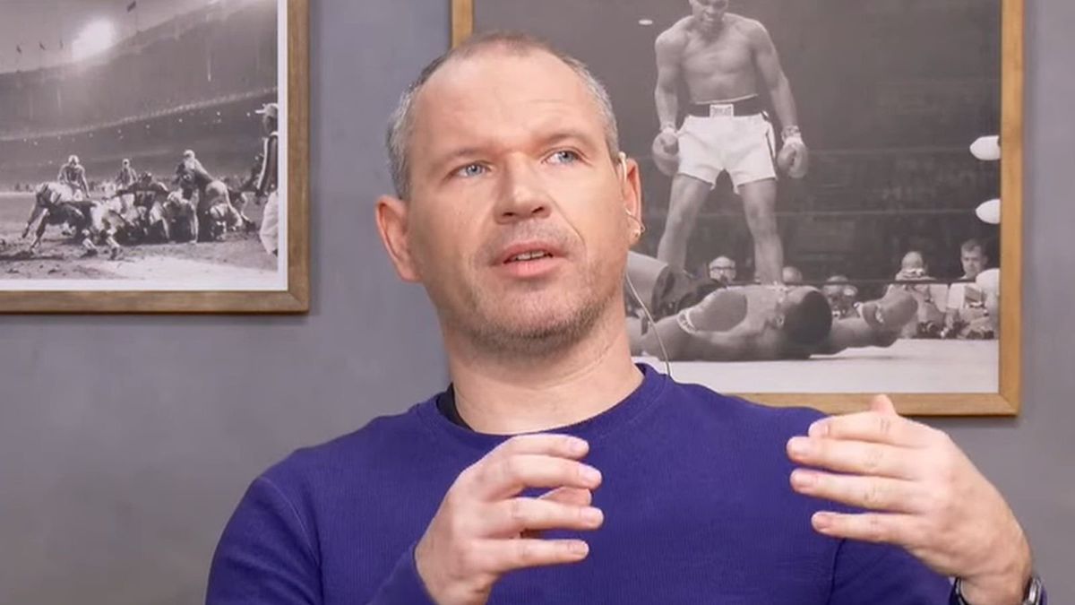 Przemysław Pełka w czasie rozmowy z Kanałem Sportowym