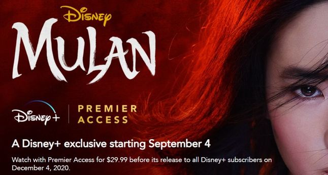 Film "Mulan" był dostępny do wypożyczenia na platformie streamingowej Disney+ za niecałe 30 dolarów.