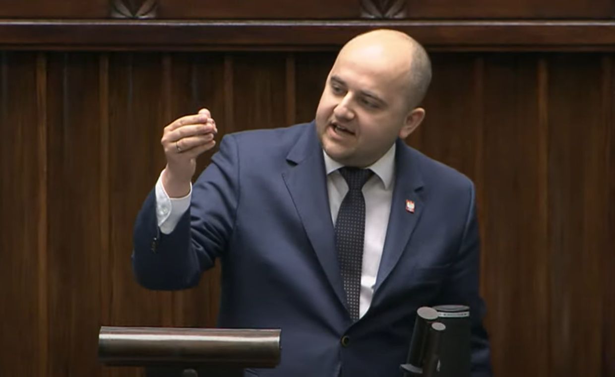 Dariusz Matecki z "małym Jasiem"