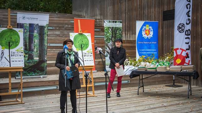 Warszawa. Justyna Glusman, dyrektorka koordynatorka ds. zrównoważonego rozwoju i zieleni podczas inauguracji