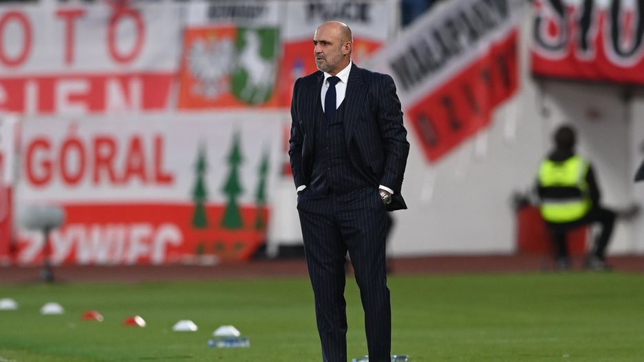 Helsinki, Finlandia, 10.06.2025. Selekcjoner reprezentacji Polski Michał Probierz podczas eliminacyjnego meczu grupy G piłkarskich mistrzostw świata 2026, z Finlandią, na stadionie olimpijskim w Helsinkach, 10 bm. (js) PAP/Piotr Nowak