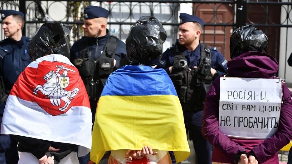Polki, Ukrainki i Białorusinki protestują w Gdańsku przeciwko działaniom Rosjan