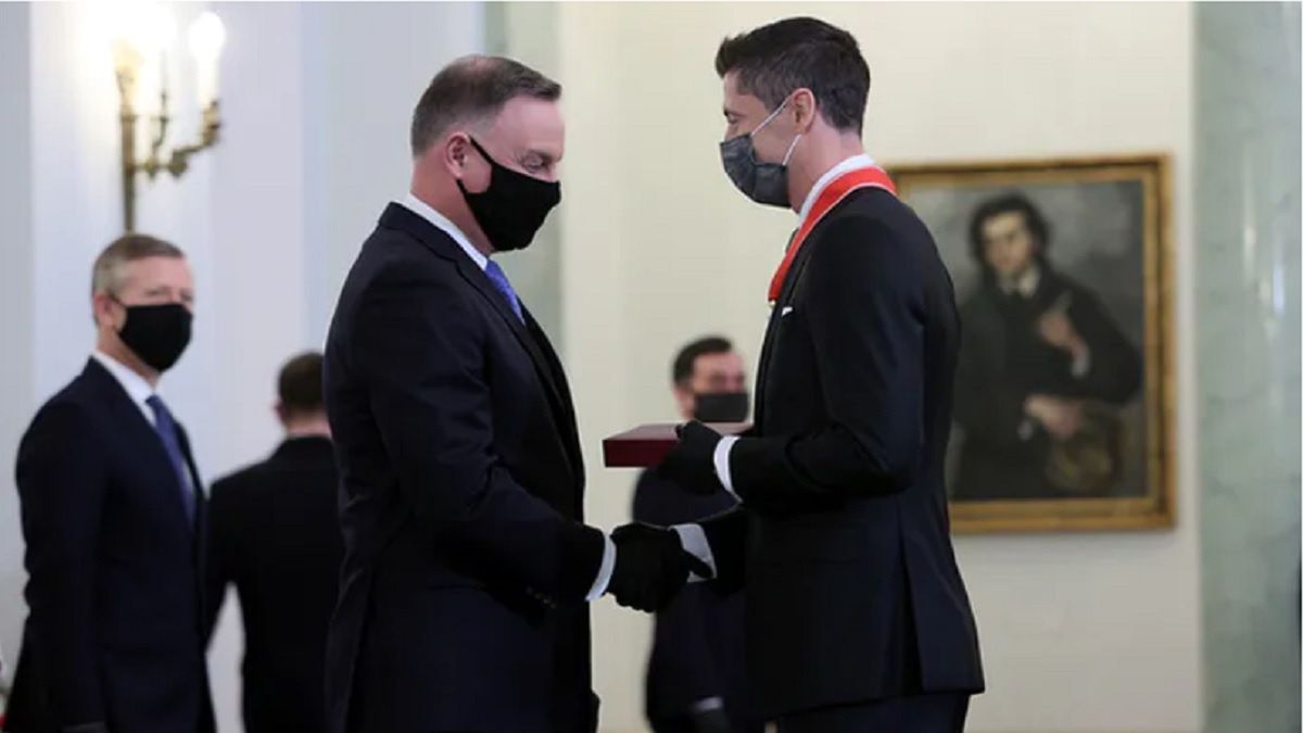 Andrzej Duda i Robert Lewandowski