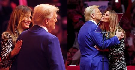 Melania Trump pojawiła się na wiecu męża. "Spontanicznie" wymienili z Donaldem kilka czułych gestów...