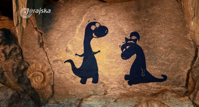 Animowane dinozaury promują wodę Jurajska
