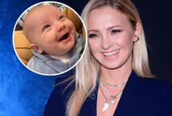 Kurdej-Szatan rozśmiesza synka. Rozkoszny widok