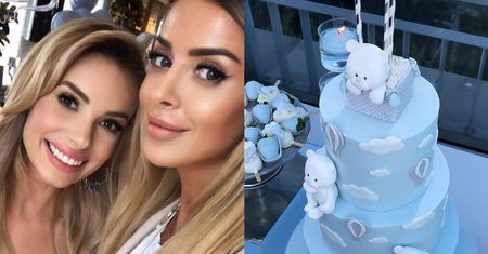 Błękitne baby shower Izabeli Janachowskiej: cukrowe misie, chmurki i tona balonów (FOTO)