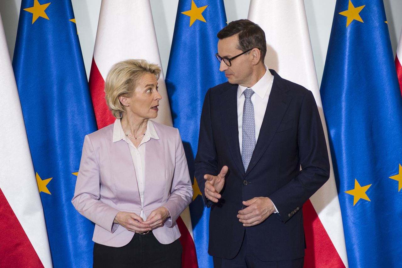 Ursula von der Leyen i Mateusz Morawiecki