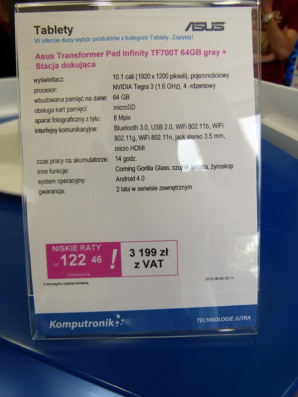 Polska premiera Asusa Transformera Infinity [galeria] 21